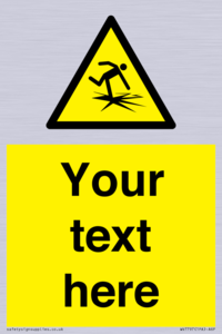 Custom warning thin ice